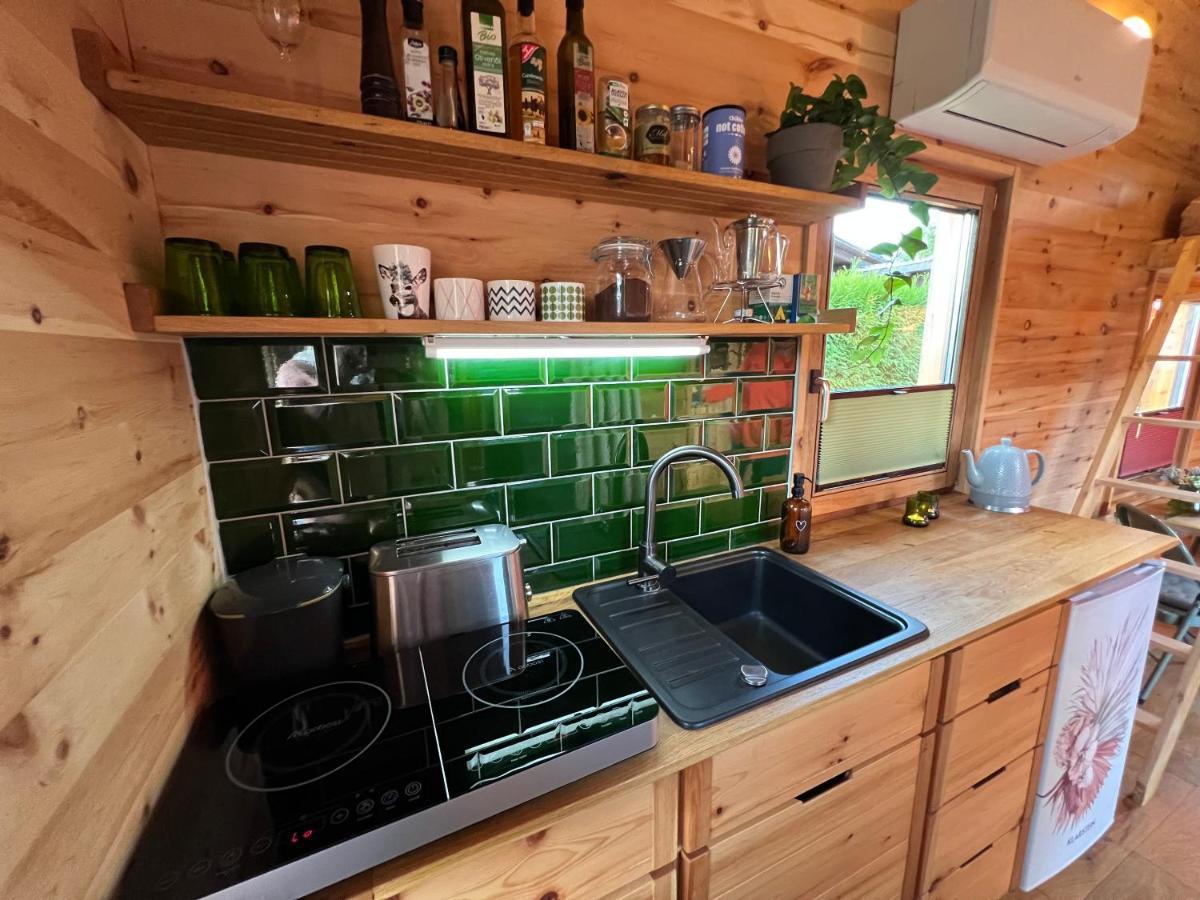 Zirbenholz Tiny House "Waldhauszeit" Am See Mücke Esterno foto