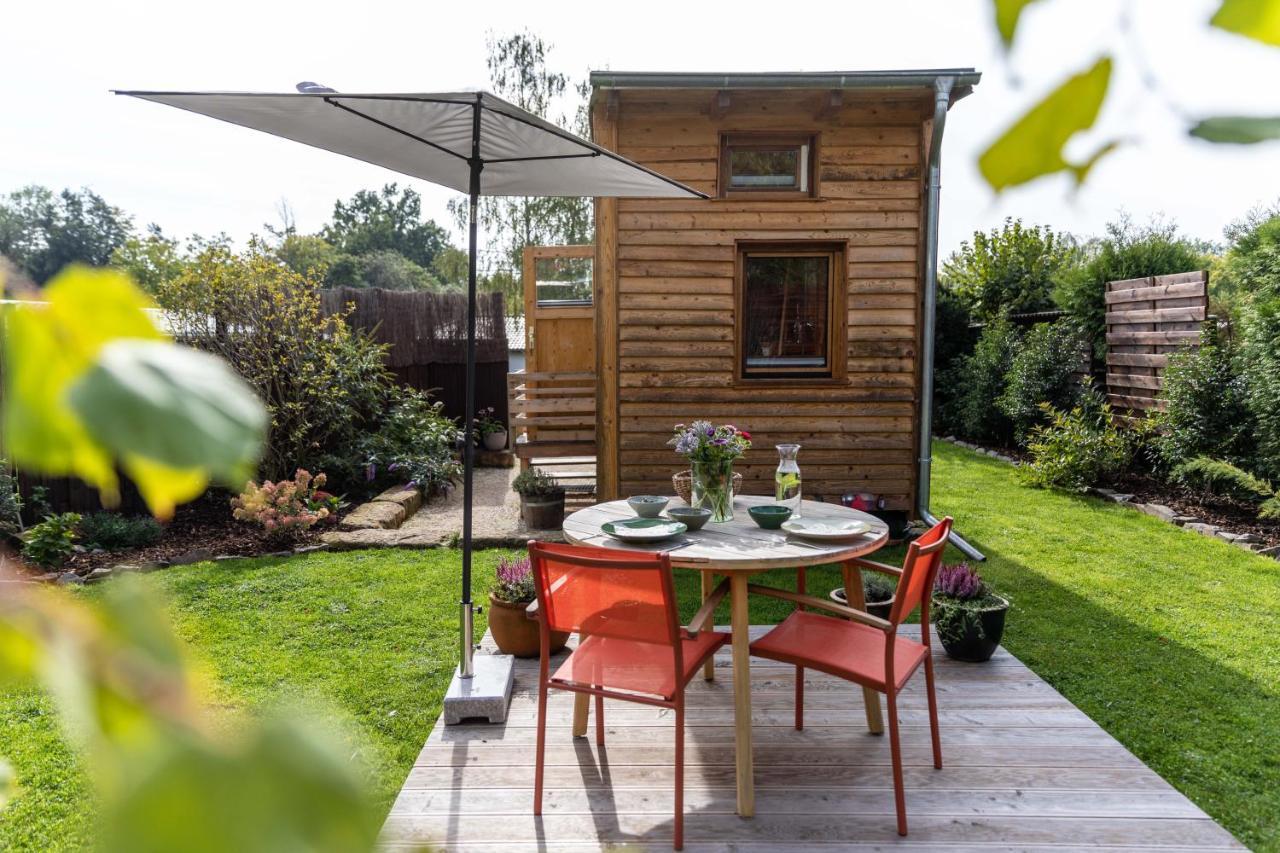 Zirbenholz Tiny House "Waldhauszeit" Am See Mücke Esterno foto