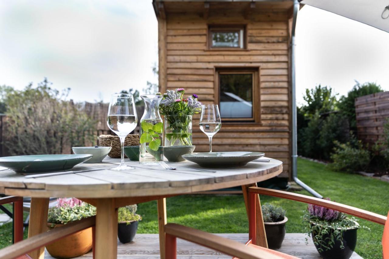 Zirbenholz Tiny House "Waldhauszeit" Am See Mücke Esterno foto